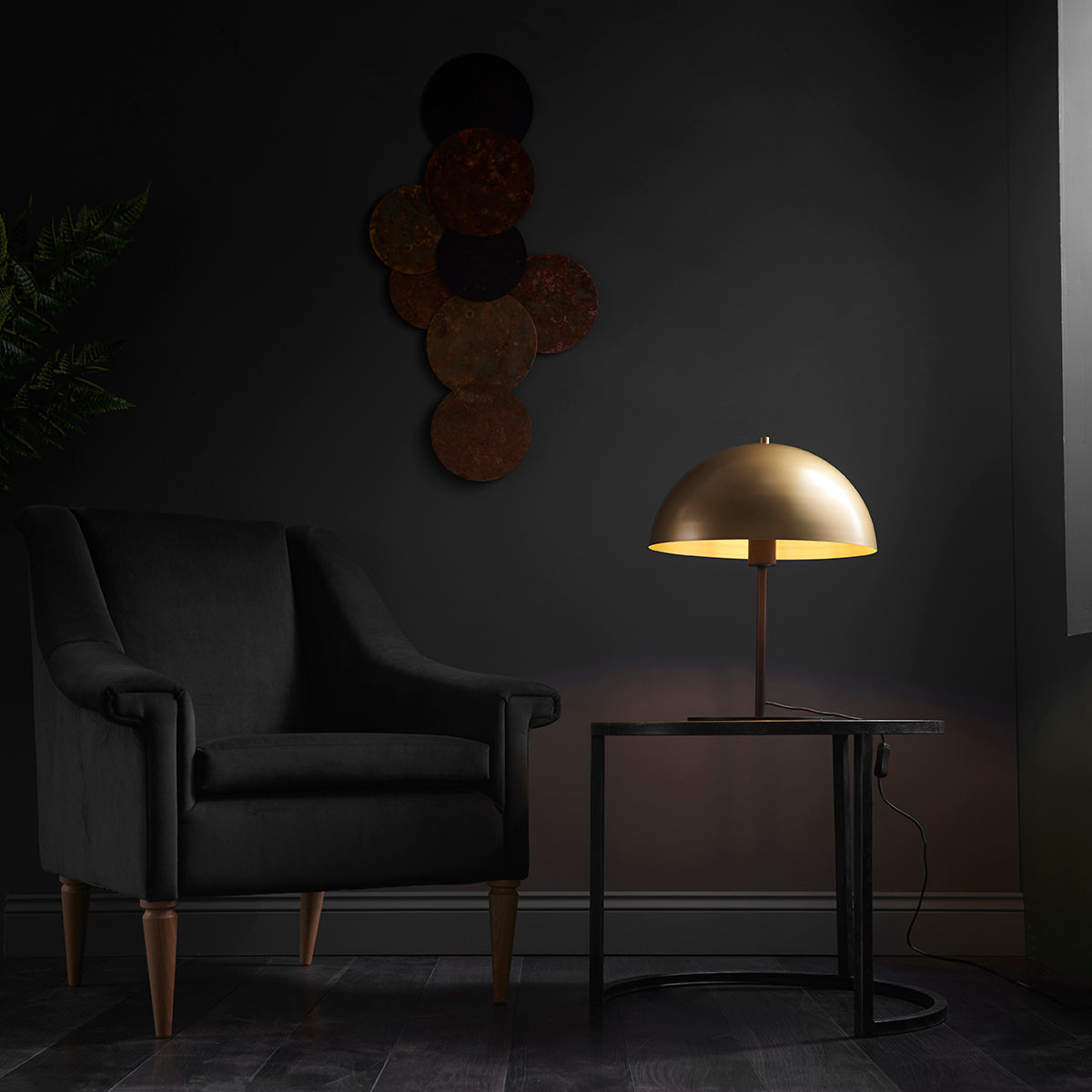 Crimino Table Lamp in Gold and Bronze