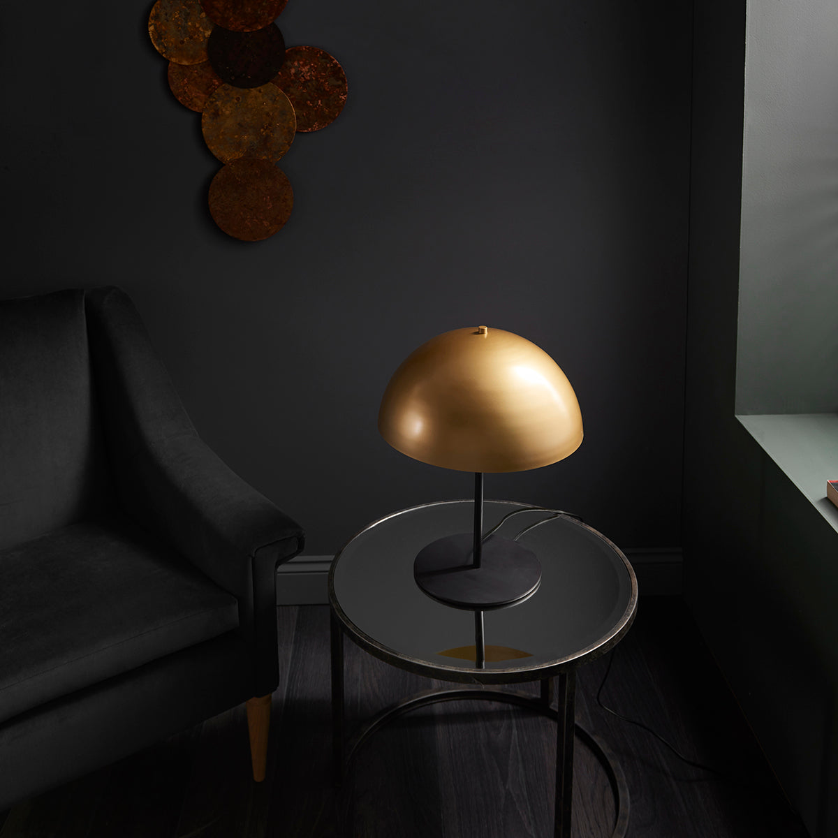 Crimino Table Lamp in Gold and Bronze