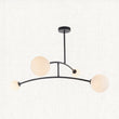 See-saw Ceiling Light in Black and Opal
