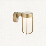 Brushed gold & frosted glass