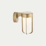 Brushed gold & frosted glass