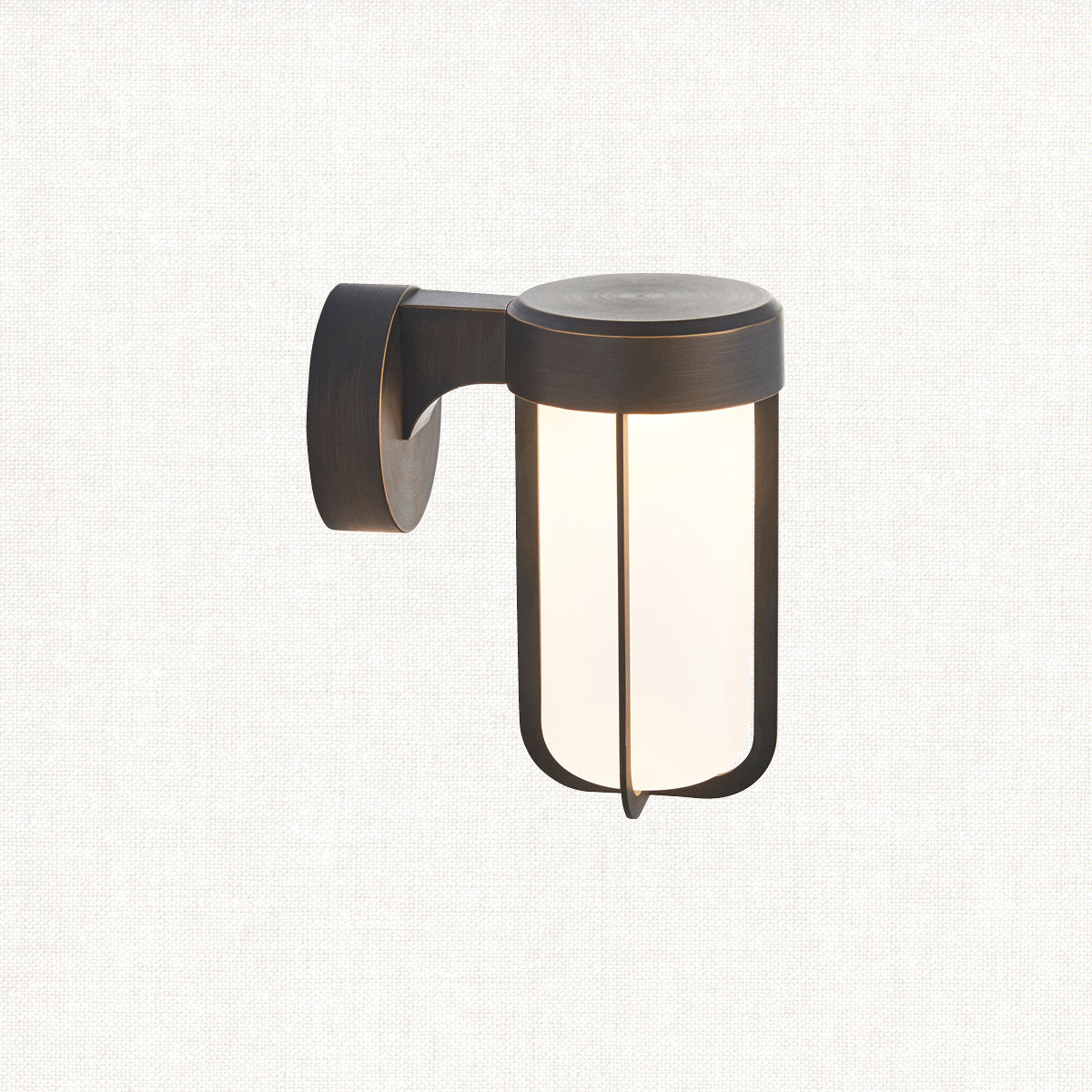 Brushed bronze & frosted glass