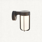 Brushed bronze & frosted glass