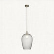 Bright nickel plate & ribbed glass Large