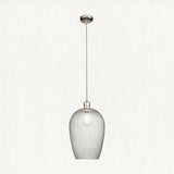 Bright nickel plate & ribbed glass Large