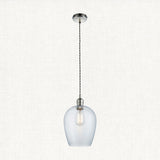 Bright nickel plate & hammered glass Regular