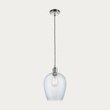 Bright nickel plate & hammered glass Regular