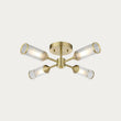 Juliette Semi Flush Glass Light in Brushed Brass