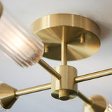 Juliette Semi Flush Glass Light in Brushed Brass