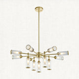 Juliette Extra Large Glass Pendant in Brushed Brass