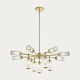 Juliette Extra Large Glass Pendant in Brushed Brass