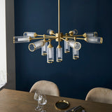 Juliette Extra Large Glass Pendant in Brushed Brass
