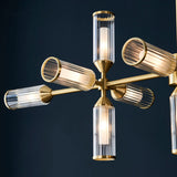 Juliette Extra Large Glass Pendant in Brushed Brass