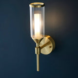 Juliette Glass Wall Light in Brushed Brass