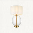 Satin brass plate with vintage white fabric