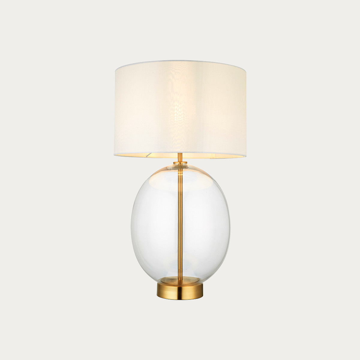 Satin brass plate with vintage white fabric