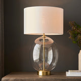 Satin brass plate with vintage white fabric