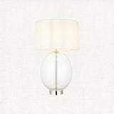 Bright nickel plate with vintage white fabric