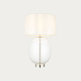 Bright nickel plate with vintage white fabric