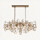 Florence Linear Hanging Chandelier in Gold