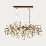 Florence Linear Hanging Chandelier in Gold