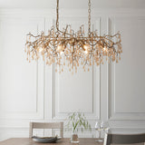 Florence Linear Hanging Chandelier in Gold