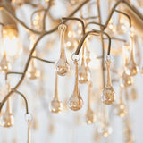 Florence Linear Hanging Chandelier in Gold