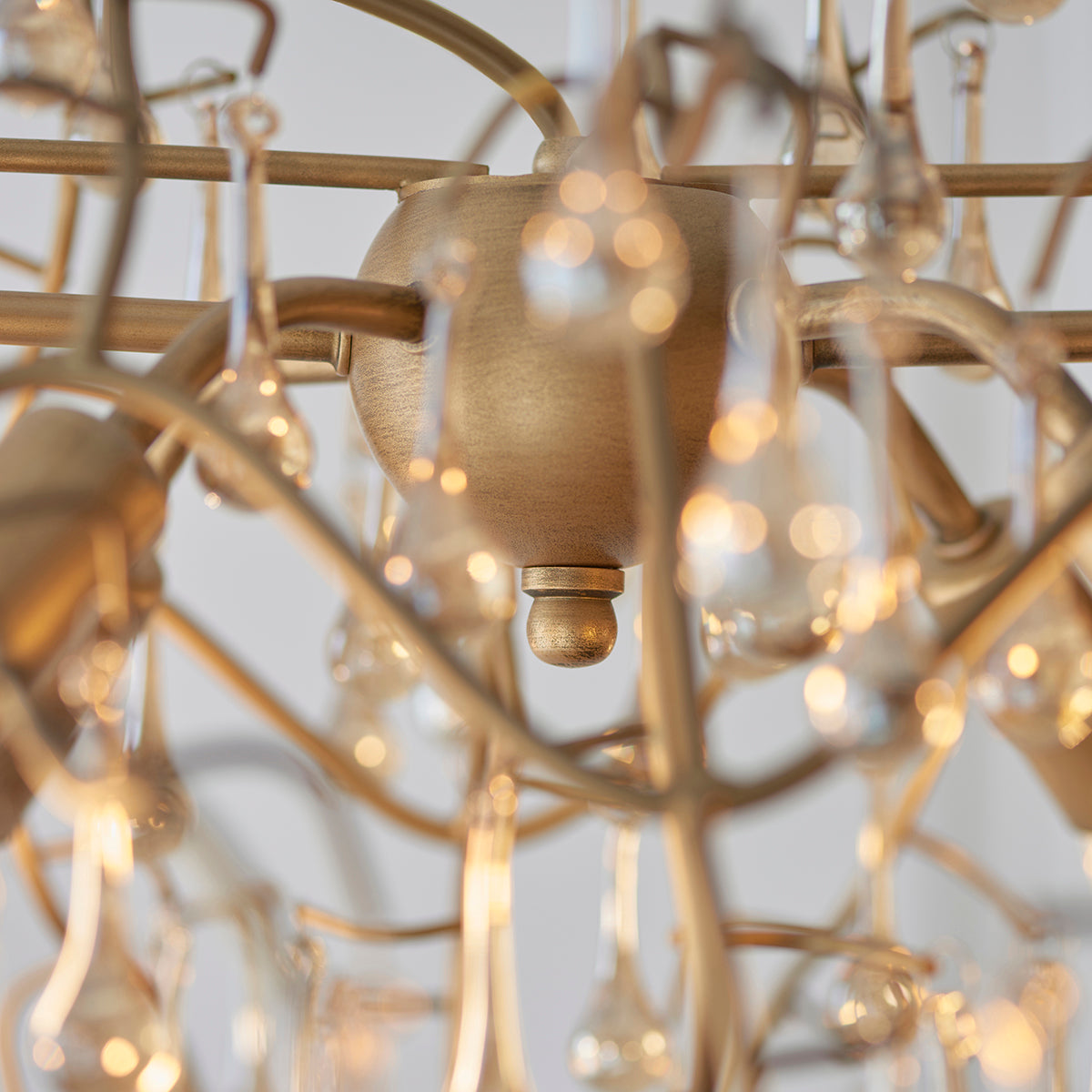 Florence Linear Hanging Chandelier in Gold