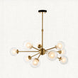 Ariella Frosted Glass Pendant in Satin Brass