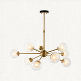 Ariella Frosted Glass Pendant in Satin Brass