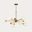 Ariella Frosted Glass Pendant in Satin Brass