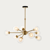 Ariella Frosted Glass Pendant in Satin Brass