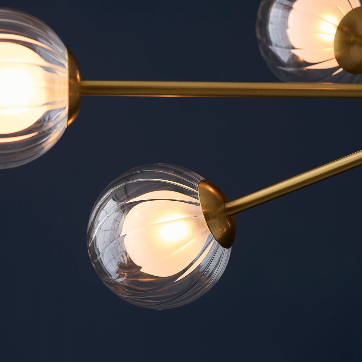 Ariella Frosted Glass Pendant in Satin Brass