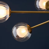Ariella Frosted Glass Pendant in Satin Brass