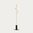Ariella Frosted Glass Floor Light in Satin Brass