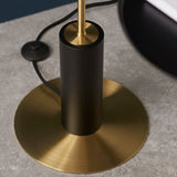 Ariella Frosted Glass Floor Light in Satin Brass