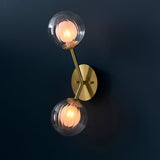 Ariella Frosted Glass Wall Light in Satin Brass