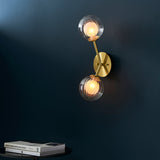 Ariella Frosted Glass Wall Light in Satin Brass