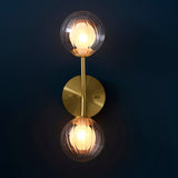 Ariella Frosted Glass Wall Light in Satin Brass