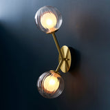 Ariella Frosted Glass Wall Light in Satin Brass
