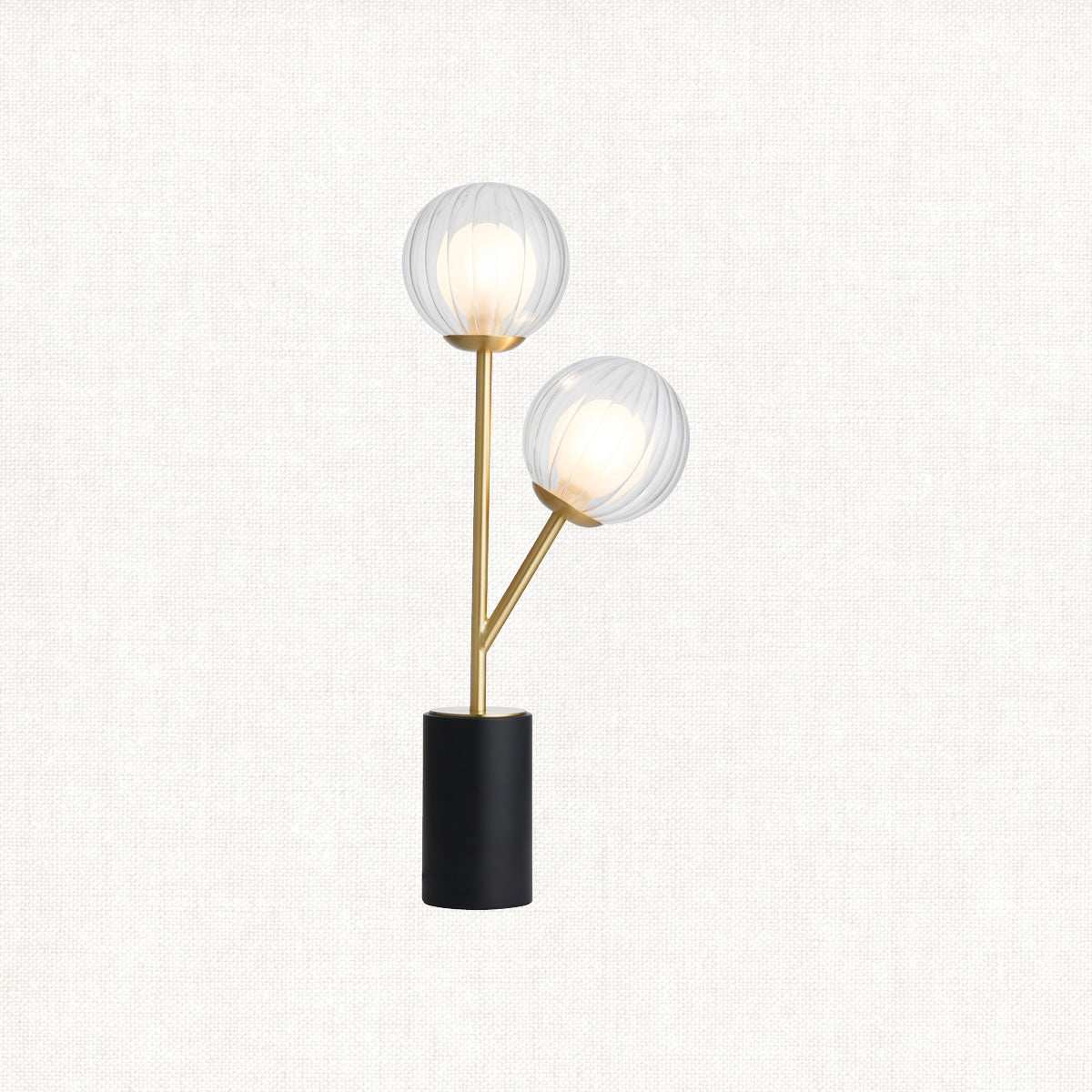 Ariella Frosted Glass Table Light in Satin Brass