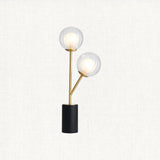 Ariella Frosted Glass Table Light in Satin Brass