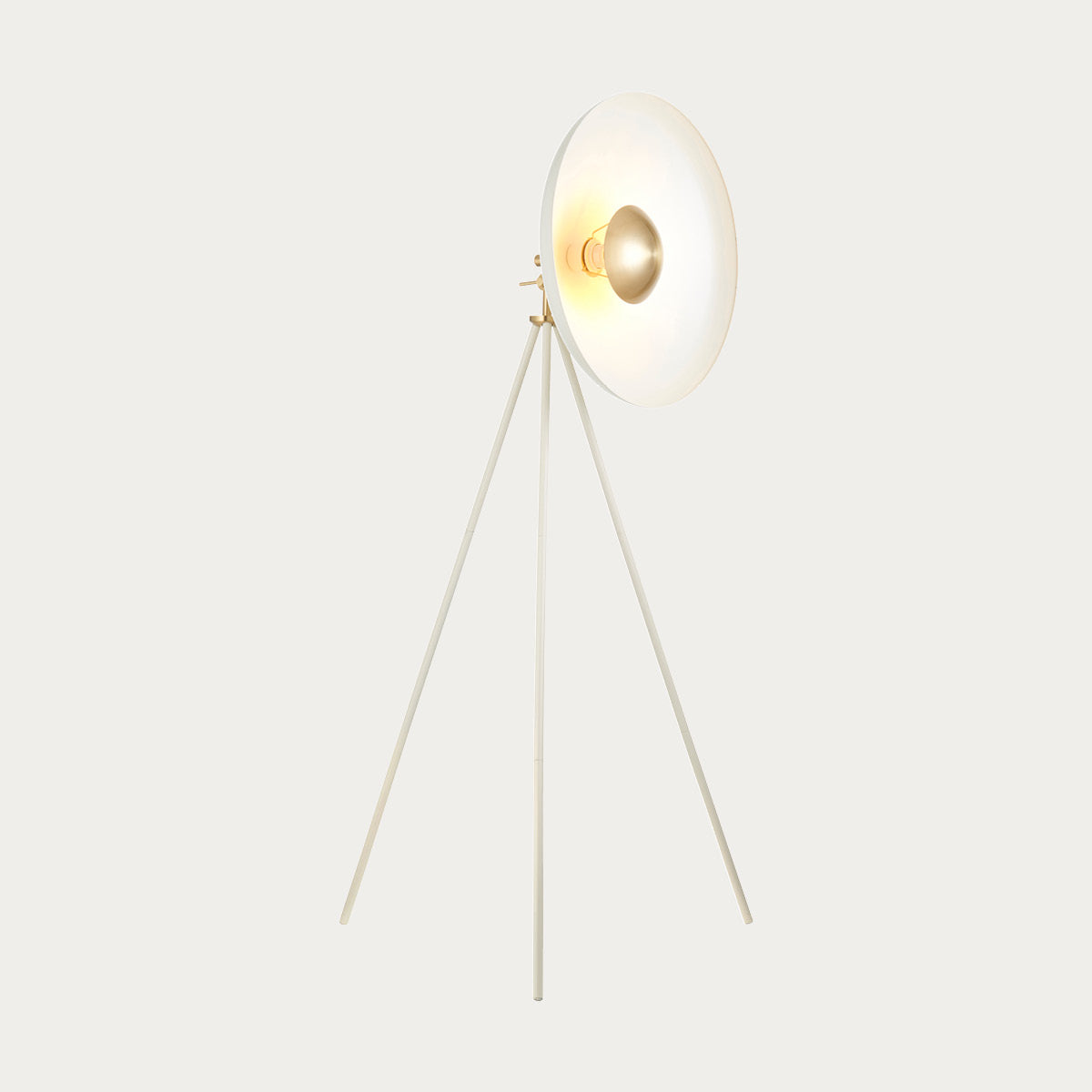 Warm white & brushed brass plate