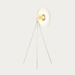 Warm white & brushed brass plate