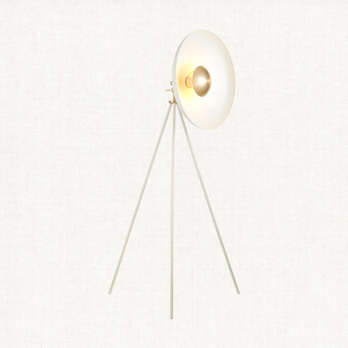 Warm white & brushed brass plate