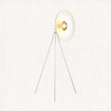 Warm white & brushed brass plate