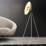 Warm white & brushed brass plate