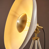 Warm white & brushed brass plate