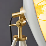 Warm white & brushed brass plate