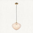 Bolota Confetti Glass Single Pendant in Satin Brass